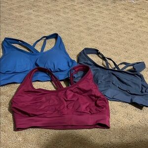 Women's Sportsbras- Blue, Gray, and Red